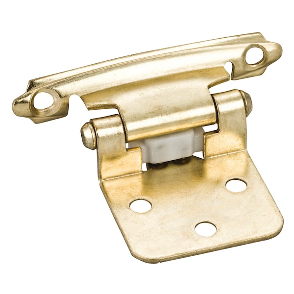 Hardware Resources Traditional 1/2In. Overlay Hinge W/ Screws - Polished Brass P5011PB-R - main